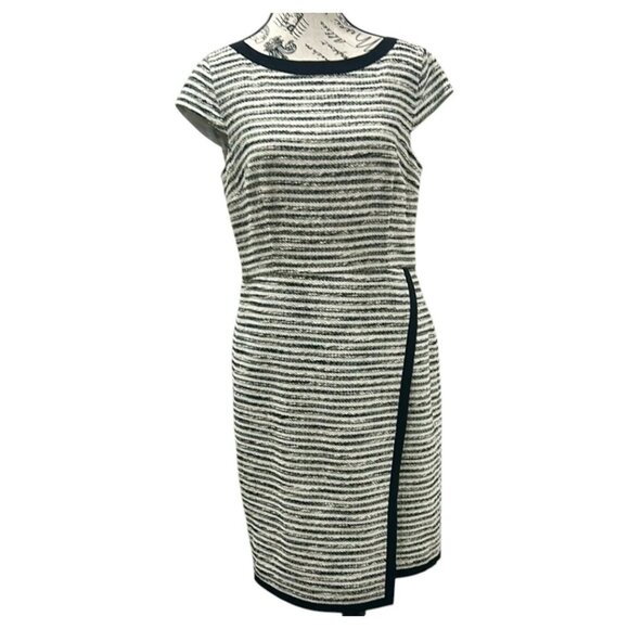 Ann Taylor Black White Tweed Sheath Dress Size 8 - Picture 10 of 16